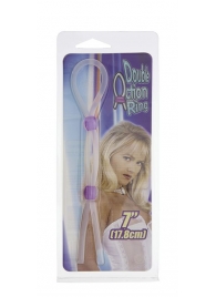 Прозрачное эрекционное кольцо-лассо SILICONE LASSO COCK RING DUAL BEADS - NMC - в Череповце купить с доставкой