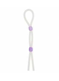 Прозрачное эрекционное кольцо-лассо SILICONE LASSO COCK RING DUAL BEADS - NMC - в Череповце купить с доставкой