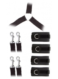 Комплект наручников и поножей LUXURIOUS BED RESTRAINT CUFF SET - Blush Novelties - купить с доставкой в Череповце