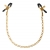 Чёрные с золотом зажимы на соски Gold Chain Nipple Clamps - Pipedream - купить с доставкой в Череповце