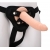 Телесный страпон на черных трусиках STRAP ON REAL DILDO - 20 см. - Dream Toys - купить с доставкой в Череповце