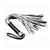 Серебристая плетка Struggle My Flogger с черной ручкой - 45 см. - Lovetoy - купить с доставкой в Череповце