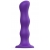 Фиолетовая насадка Strap-On-Me Dildo Geisha Balls size XL - Strap-on-me - купить с доставкой в Череповце