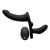 Черный вибрострапон Double Take 10X Double Penetration Vibrating Strap-on Harness - XR Brands - купить с доставкой в Череповце