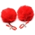 Красные зажимы на соски с помпонами Pom Pom - XR Brands - купить с доставкой в Череповце