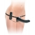 Черный страпон с вагинальной пробкой Deluxe Vibrating Penetrix Strap-On - 19 см. - Pipedream - купить с доставкой в Череповце