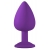 Большая фиолетовая анальная пробка Emotions Cutie Large с голубым кристаллом - 10 см. - Lola Games - купить с доставкой в Череповце