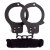 Чёрные наручники из листового металла в комплекте с веревкой BONDX METAL CUFFS LOVE ROPE SET - Dream Toys - купить с доставкой в Череповце