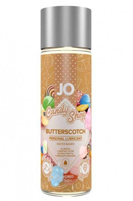 Смазка на водной основе Candy Shop Butterscotch с ароматом ирисок - 60 мл. - System JO - купить с доставкой в Череповце