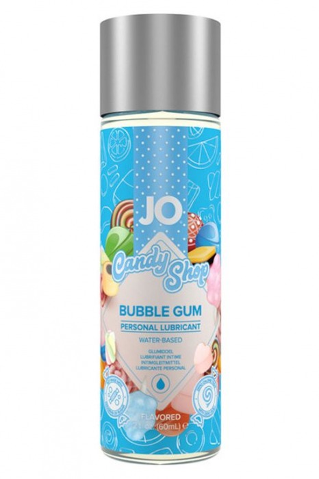 Смазка на водной основе Candy Shop Bubblegum с ароматом жвачки - 60 мл. - System JO - купить с доставкой в Череповце