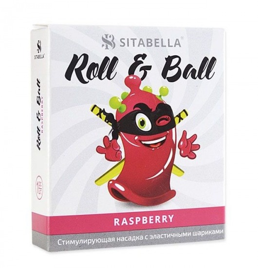 Стимулирующий презерватив-насадка Roll   Ball Raspberry - Sitabella - купить с доставкой в Череповце