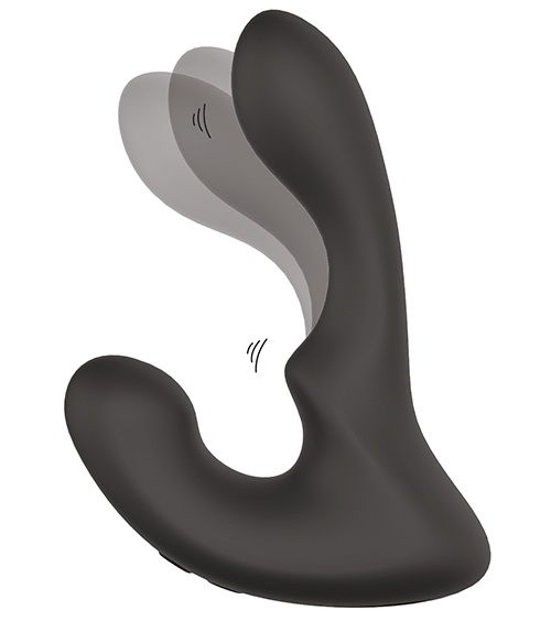 Чёрный массажер простаты с 2 моторами BOOTY ROCKER - Dream Toys - в Череповце купить с доставкой