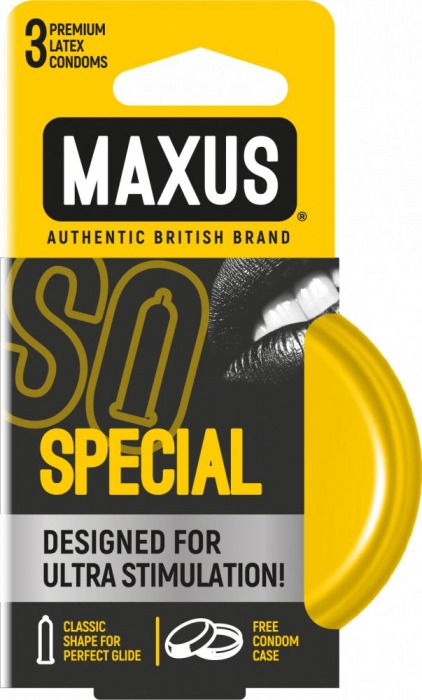 Презервативы с точками и рёбрами в железном кейсе MAXUS Special - 3 шт. - Maxus - купить с доставкой в Череповце