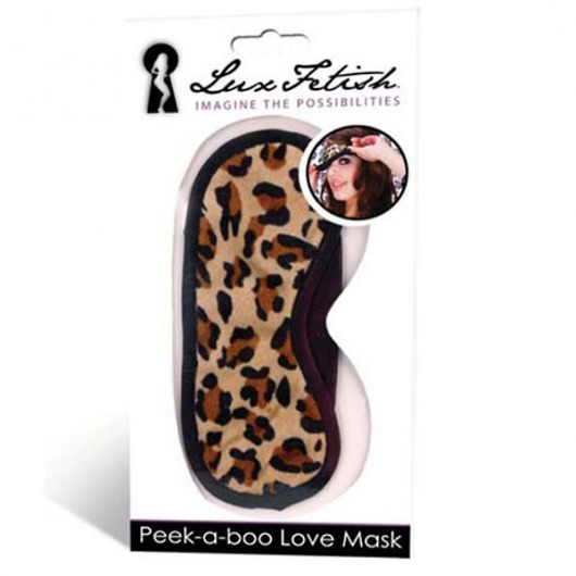 Леопардовая маска на глаза Peek-a-Boo - Lux Fetish - купить с доставкой в Череповце