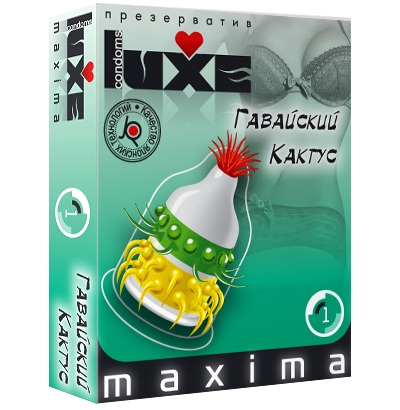 Презерватив LUXE Maxima  Гавайский Кактус  - 1 шт. - Luxe - купить с доставкой в Череповце
