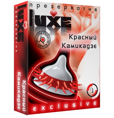 Презерватив LUXE  Exclusive   Красный Камикадзе  - 1 шт. - Luxe - купить с доставкой в Череповце