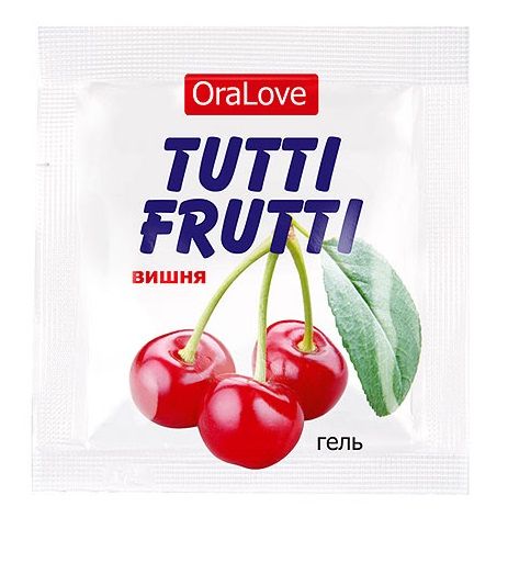 Пробник гель-смазки Tutti-frutti с вишнёвым вкусом - 4 гр. - Биоритм - купить с доставкой в Череповце