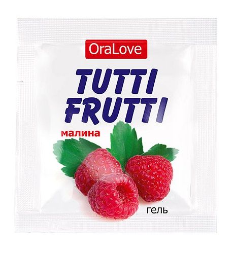 Пробник гель-смазки Tutti-frutti с малиновым вкусом - 4 гр. - Биоритм - купить с доставкой в Череповце