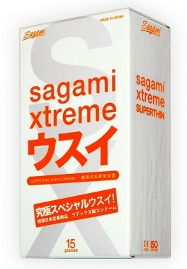 Ультратонкие презервативы Sagami Xtreme SUPERTHIN - 15 шт. - Sagami - купить с доставкой в Череповце
