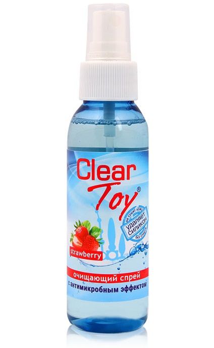 Очищающий спрей для игрушек CLEAR TOY Strawberry - 100 мл. - Биоритм - купить с доставкой в Череповце