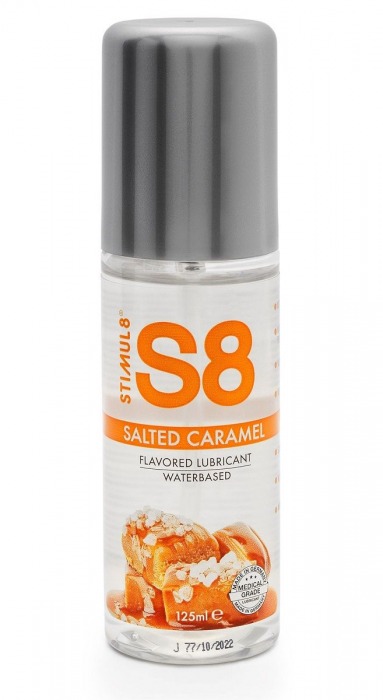 Смазка на водной основе S8 Flavored Lube со вкусом соленой карамели - 125 мл. - Stimul8 - купить с доставкой в Череповце