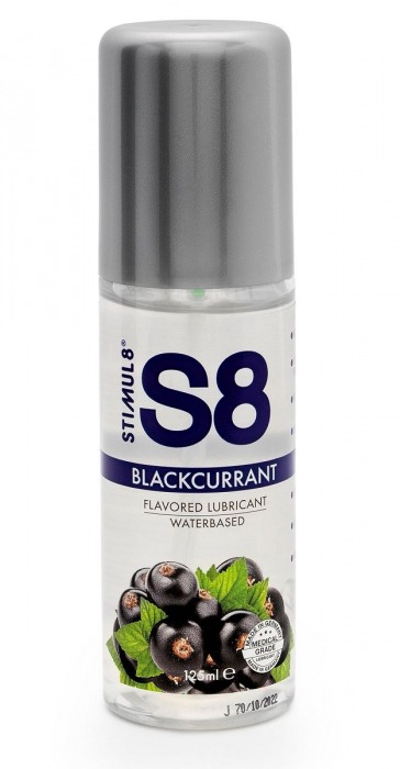 Смазка на водной основе S8 Flavored Lube со вкусом черной смородины - 125 мл. - Stimul8 - купить с доставкой в Череповце