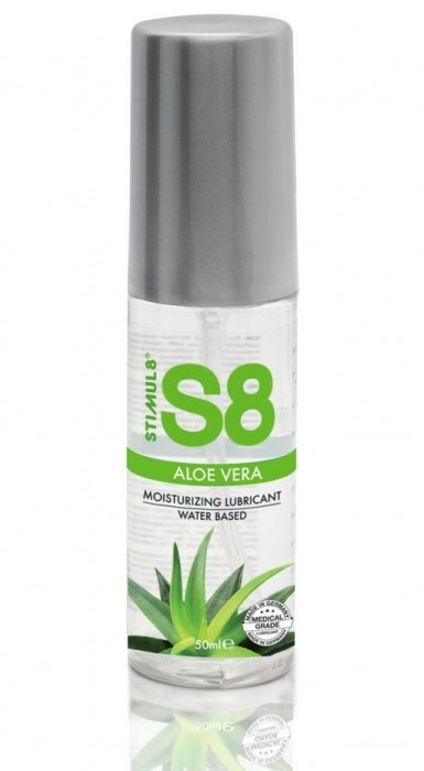 Лубрикант на водной основе S8 Aloe Vera Lube с алоэ вера - 50 мл. - Stimul8 - купить с доставкой в Череповце