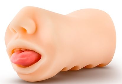 Телесный мастурбатор-ротик с язычком Oral Anne - Blush Novelties - в Череповце купить с доставкой