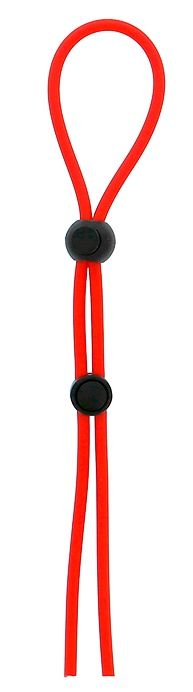 Красное лассо на пенис с двумя бусинами STRETCHY LASSO CAGE - Dream Toys - в Череповце купить с доставкой