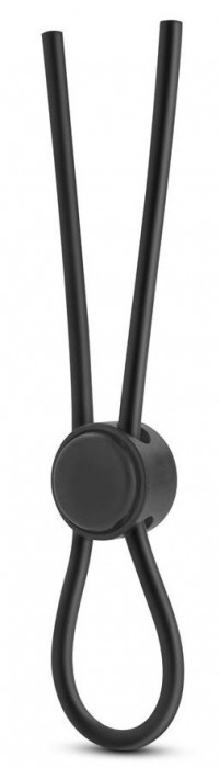Черное силиконовое лассо на пенис SILICONE LOOP COCK RING - Blush Novelties - в Череповце купить с доставкой
