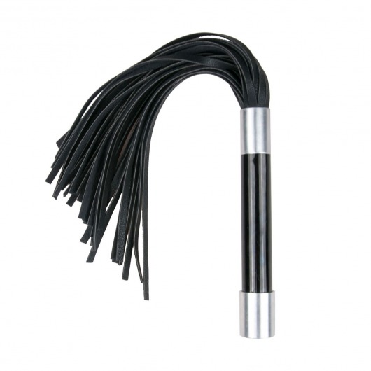 Черная плеть Easytoys Flogger With Metal Grip - 38 см. - Easy toys - купить с доставкой в Череповце