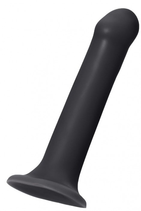 Черный фаллос на присоске Silicone Bendable Dildo XL - 20 см. - Strap-on-me - купить с доставкой в Череповце
