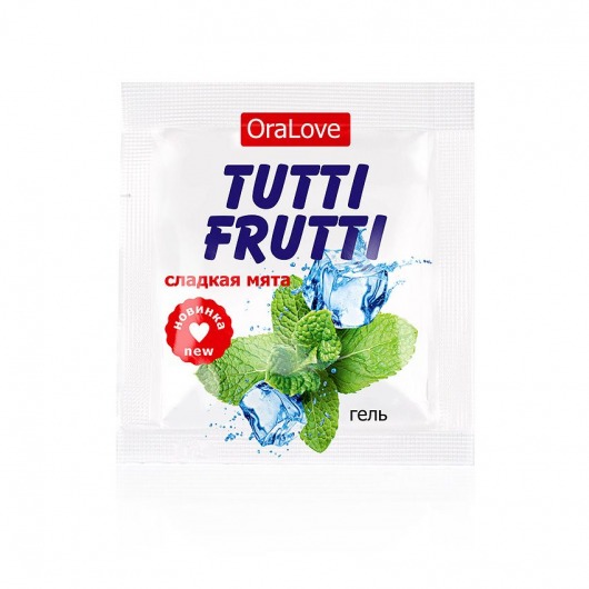 Пробник гель-смазки Tutti-frutti со вкусом мяты - 4 гр. - Биоритм - купить с доставкой в Череповце