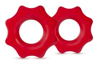 Набор из 2 красных фигурных эрекционных колец NUTZ - Blush Novelties - в Череповце купить с доставкой
