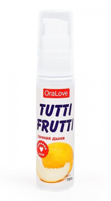 Гель-смазка Tutti-frutti со вкусом сочной дыни - 30 гр. - Биоритм - купить с доставкой в Череповце