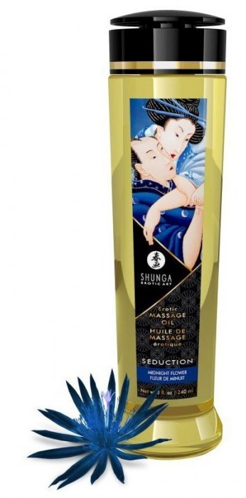 Массажное масло с ароматом ночных цветов Seduction - 240 мл. - Shunga - купить с доставкой в Череповце