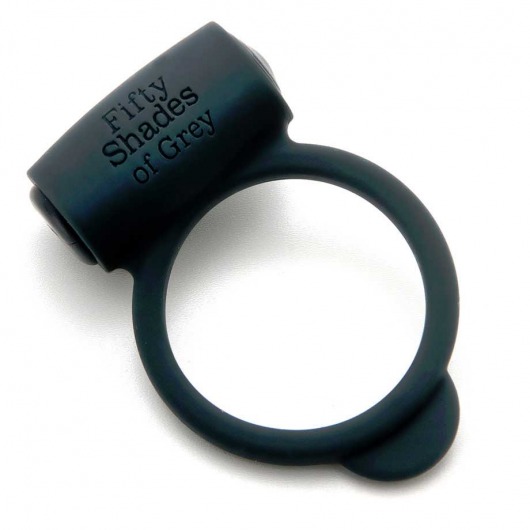 Темно-серое эрекционное кольцо Vibrating Love Ring с вибрацией - Fifty Shades of Grey - в Череповце купить с доставкой
