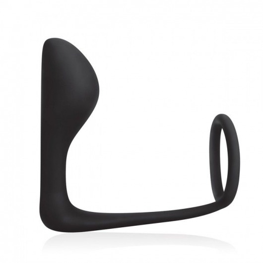 Стимулятор простаты с фиксацией эрекционным кольцом Prostate Gear - BlueLine - в Череповце купить с доставкой
