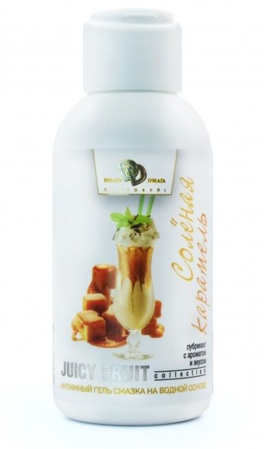 Интимный гель-смазка JUICY FRUIT с ароматом солёной карамели - 100 мл. - БиоМед - купить с доставкой в Череповце