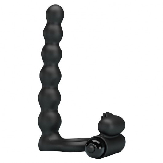 Черная насадка для двойной стимуляции Hercules Penis Sheath III - 15,3 см. - Baile - купить с доставкой в Череповце