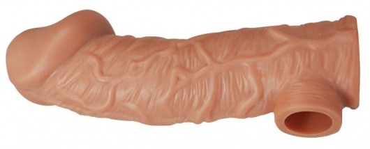 Телесная насадка на фаллос с фиксацией мошонки EXTREME SLEEVE - 15,6 см. - KOKOS - в Череповце купить с доставкой