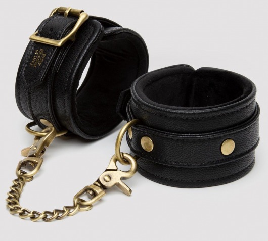 Черные оковы на ноги Bound to You Faux Leather Ankle Cuffs - Fifty Shades of Grey - купить с доставкой в Череповце