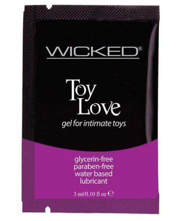 Лубрикант на водной основе для использования с игрушками WICKED Toy Love - 3 мл. - Wicked - купить с доставкой в Череповце