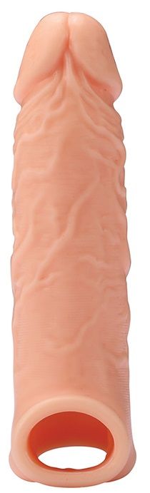 Телесная насадка EXTENDER WITH BALL STRAP 6.5 - 17 см. - Dream Toys - в Череповце купить с доставкой