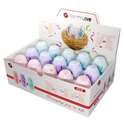 Набор из 15 мини-мастурбаторов Fantastic Egg Hard Boiled - Baile - в Череповце купить с доставкой