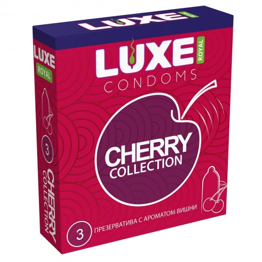 Презервативы с ароматом вишни LUXE Royal Cherry Collection - 3 шт. - Luxe - купить с доставкой в Череповце