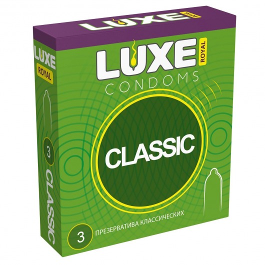 Гладкие презервативы LUXE Royal Classic - 3 шт. - Luxe - купить с доставкой в Череповце