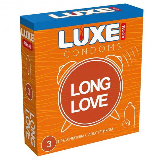 Презервативы с продлевающим эффектом LUXE Royal Long Love - 3 шт. - Luxe - купить с доставкой в Череповце