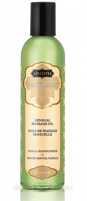 Массажное масло Naturals Vanilla Sandalwood с ароматом ванили и сандала - 236 мл. - Kama Sutra - купить с доставкой в Череповце