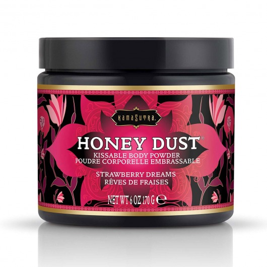Пудра для тела Honey Dust Body Powder с ароматом клубники - 170 гр. - Kama Sutra - купить с доставкой в Череповце